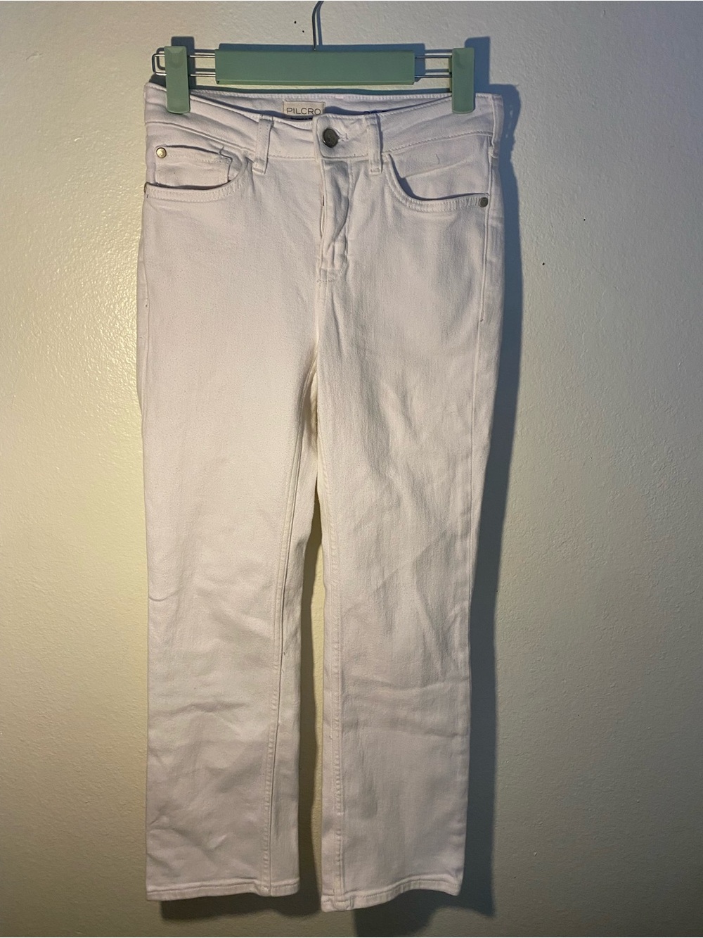 Anthropologie women’s size 25 white Pilcro boot cut jeans